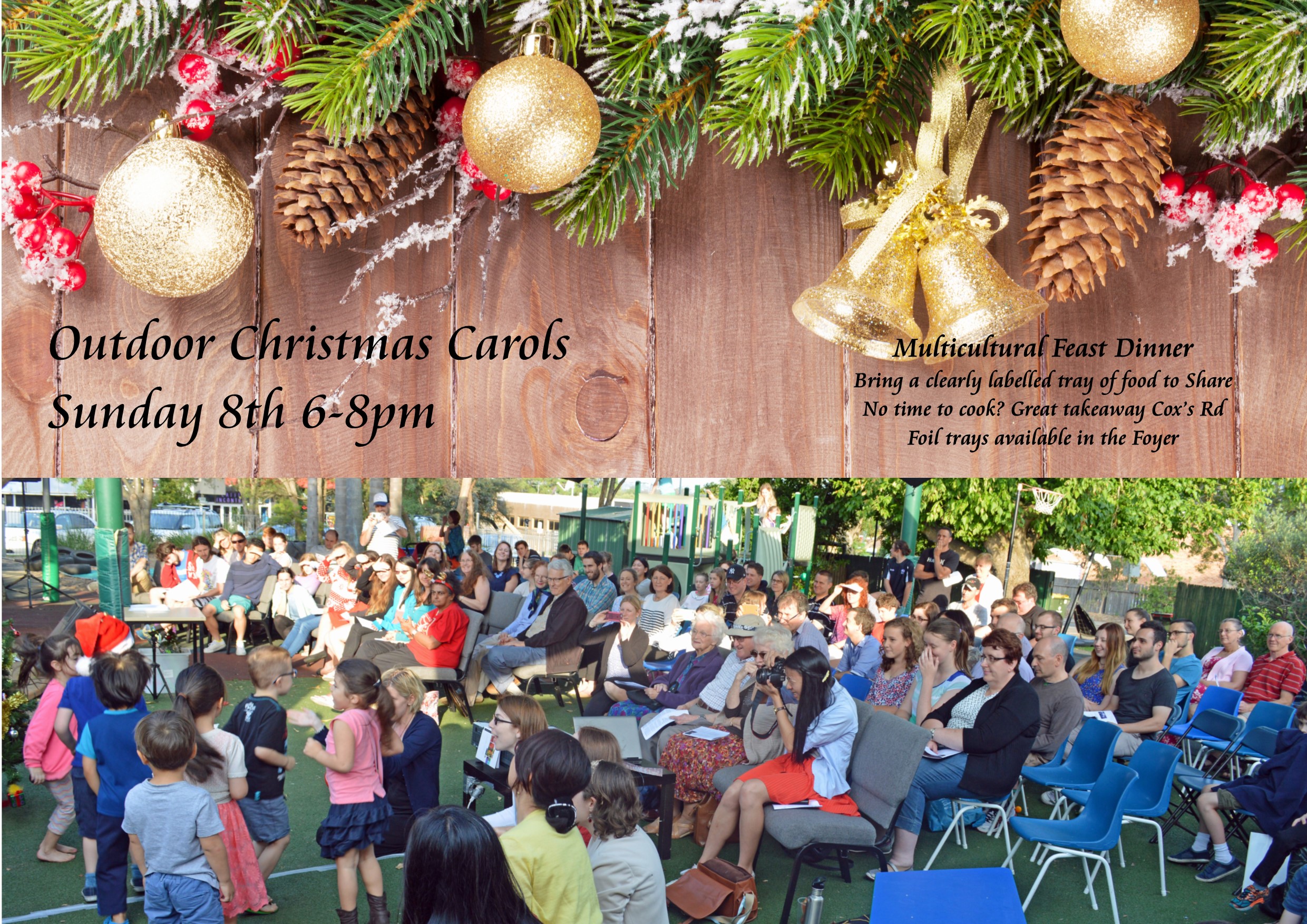 Outdoor Christmas Carols – Sun 8th Dec 6-8pm